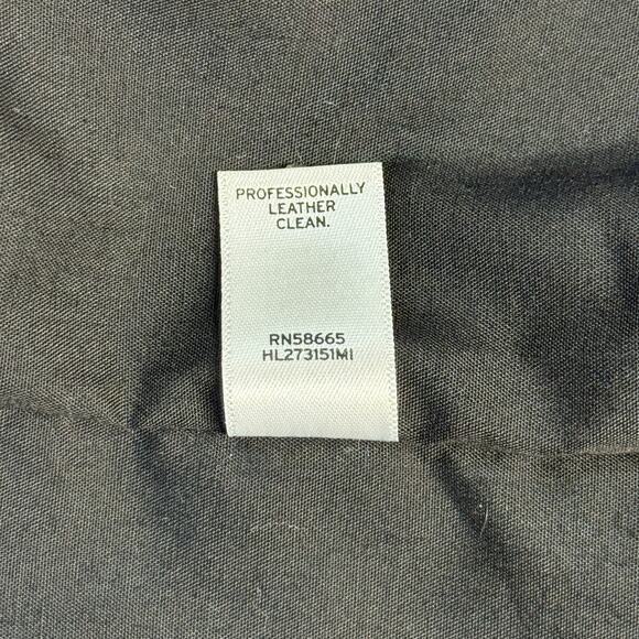 Trouve Lightweight Leather Moto Jacket Womens Small Black Open Front Drape Chic - Picture 8 of 10